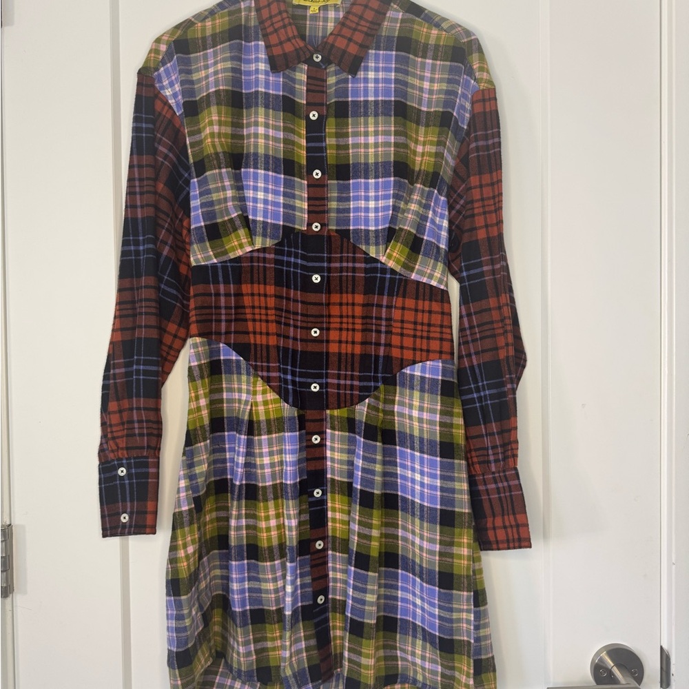 Circus NY by Sam Edelman Button Down Country Dress NWT Multicolor Long Sleeve